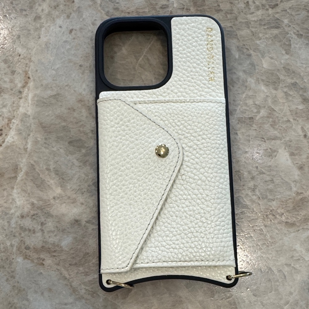 Kimberly Ivory Crossbody Bandolier with Stripe Strap with purse and iPhone case - Picture 3 of 4